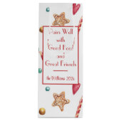 名前、キャンディ&スイーツ、クリスマスウィンターホリデー ワインギフトバッグ (正面)