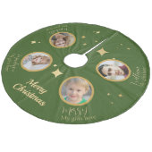 名前&ギフトプレイス付きフォトクリスマスツリースカート フリース ツリースカート (アングル)