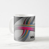 名前、クイリング紙パターン11ozコーヒーマグ コーヒーマグカップ (正面左)