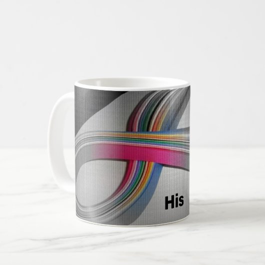 名前、クイリング紙パターン11ozコーヒーマグ コーヒーマグカップ (正面左)