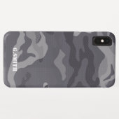 名前|グレーテクスチャカモフラージュパターン迷彩柄 Case-Mate iPhoneケース (裏面(横))