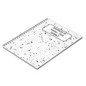 名前、グレー&ブラック小さな大理石チップスTerrazzo ノートブック (左側)