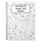 名前、グレー&ブラック小さな大理石チップスTerrazzo ノートブック (正面)