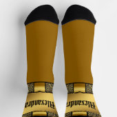 名前、ゴールデンシールドを金ゴールドリボンに追加&レースの外観 ソックス (上部)