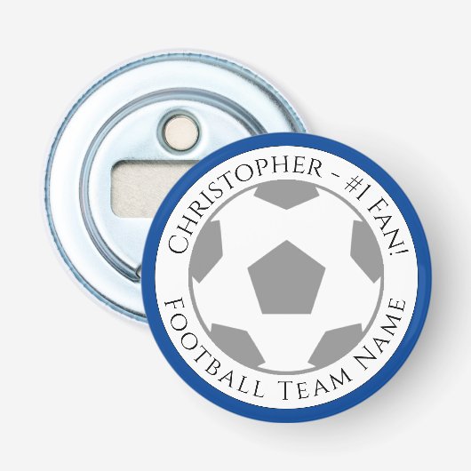 名前＋サッカーチーム名 栓抜き (正面)