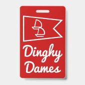 名前＆セイル番号付きのドリータグ / セイルバッグタグ バッジ (裏面)