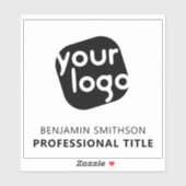 名前 タイトル ロゴを追加 ここにブランドロゴ 透明 シール (シート)