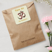 名前.タータンチェックOMシンボル3-in Thank You Sticker スクエアシール