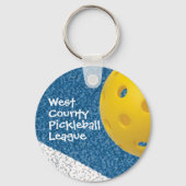 名前、チーム、またはリーグのピックボール キーホルダー (正面)