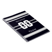 名前，#，チーム，スポーツファンチームノートブック ノートブック (右側)