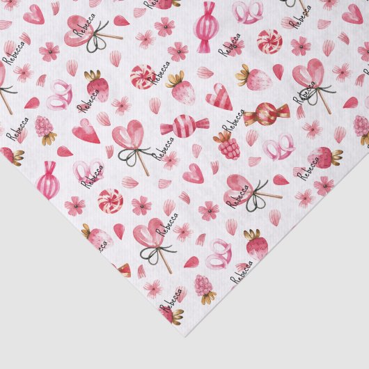 名前、ティッシュペーパー(3)キャンディバレンティンデイシート 薄葉紙 (詳細)