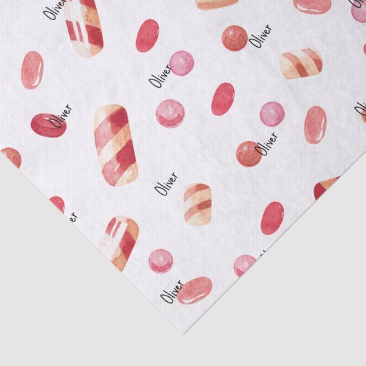 名前、ティッシュペーパー(3)バレンタインデーの模様 薄葉紙 (詳細)