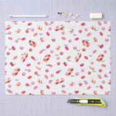 名前、ティッシュペーパー(3)バレンタインデーの模様 薄葉紙 (クラフト)