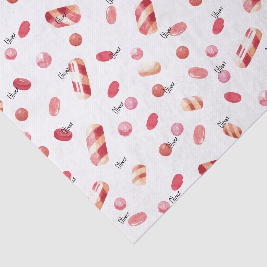 名前、ティッシュペーパー(3)バレンタインデーの模様 薄葉紙 (詳細)