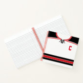 名前&ナンバーアイスホッケージャージーノートブック ノートブック (内部)