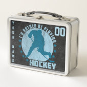 名前&ナンバーカスタムアイスホッケーランチボックス メタルランチボックス (正面)