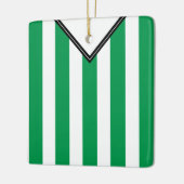 名前&ナンバーサッカーサッカージャージーテンプレート セラミックオーナメント (左)