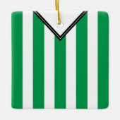 名前&ナンバーサッカーサッカージャージーテンプレート セラミックオーナメント (正面)