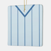 名前&ナンバーサッカーサッカージャージーテンプレート セラミックオーナメント (左)