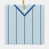 名前&ナンバーサッカーサッカージャージーテンプレート セラミックオーナメント (正面)