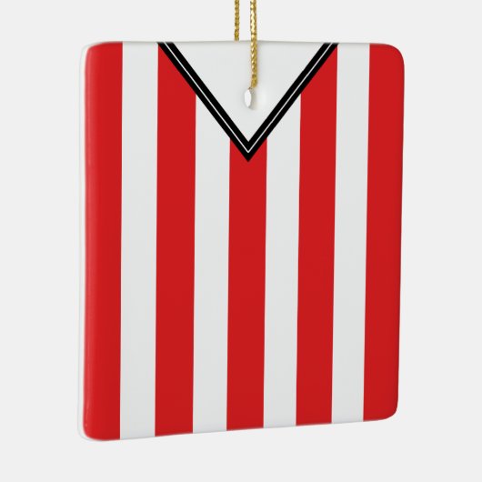 名前&ナンバーサッカーサッカージャージーテンプレート セラミックオーナメント (右)