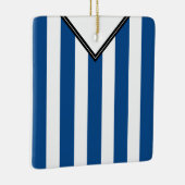 名前&ナンバーサッカーサッカージャージーテンプレート セラミックオーナメント (右)