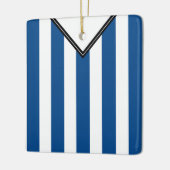 名前&ナンバーサッカーサッカージャージーテンプレート セラミックオーナメント (左)