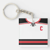 名前&ナンバージャージーキーリング、ホッケーラクロス キーホルダー (正面)
