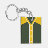 名前&ナンバージャージーキーリング、野球ソフトボール キーホルダー (正面左)