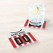 名前&ナンバージャージーコースター、サッカーサッカー ガラスコースター (アングル)