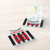 名前&ナンバージャージーコースター、サッカーサッカー ガラスコースター (アングル)