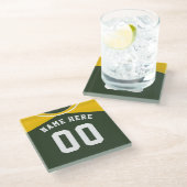 名前&ナンバージャージーコースター、ソフトボール、野球 ガラスコースター (アングル)