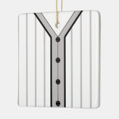 名前&ナンバーベースボールソフトボールジャージーテンプレート セラミックオーナメント (左)