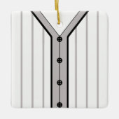 名前&ナンバーベースボールソフトボールジャージーテンプレート セラミックオーナメント (正面)