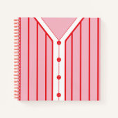 名前&ナンバーベースボールソフトボールジャージーノート ノートブック (正面)