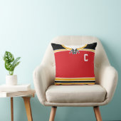 名前&ナンバーホッケージャージーテンプレートカスタム枕 クッション (椅子)