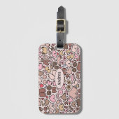 名前 ニュートラルな胸の模様 ラゲッジタグ (正面縦)