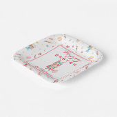 名前、ハッピーイースター春7-in正方形紙プレート ペーパープレート (傾斜あり)