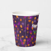 名前、ハッピーハローウィンニコニコ《写真》ぼけ味8oz 紙コップ (右)