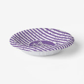 名前 | ハッピーバースデーパープルシンプルストライプ ペーパーボウル (傾斜あり)