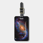 名前、バーレッドスパイラル銀河系NGC 1672 ラゲッジタグ (正面縦)