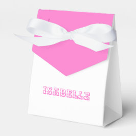 名前，パッチハートパターン誕生日ピンク白 フェイバーボックス