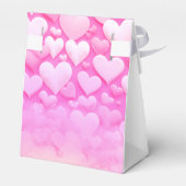 名前,パッチハートパターン誕生日ピンク白 フェイバーボックス (裏面サイド)