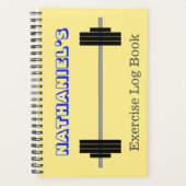 名前+パーソナライズされたバーベルプランナー プランナー手帳 (正面)