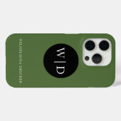 名前(パーソナライズされたモノグラム) Case-Mate iPhoneケース (裏面 (横))