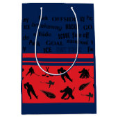 名前/パーソナライズされた番号ホッケー抱き枕 ミディアムペーパーバッグ (正面)