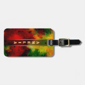 名前、パーソナライズ、イニシャル、抽象芸術 ラゲッジタグ (正面横)