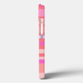 名前 |ピンクのスクリストライプのプト Case-Mate iPhoneケース (裏面 / 左)