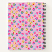 名前，ピンク，レシピ本，カップケーキ ノートブック (裏面)