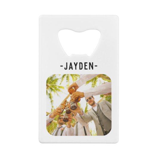 名前&フォトクレジットカードボトルオープナー クレジットカード栓抜き (裏面)